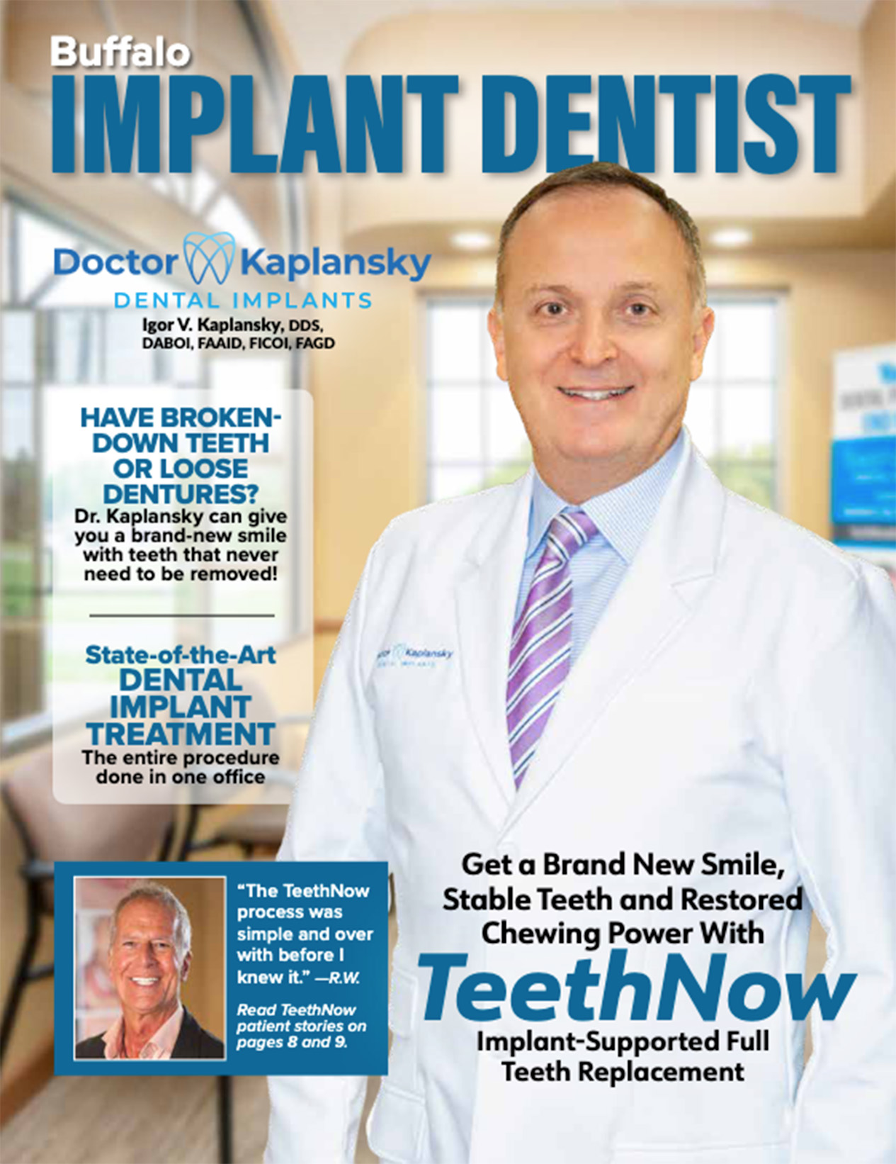 Buffalo Implant Dentist magazine cover