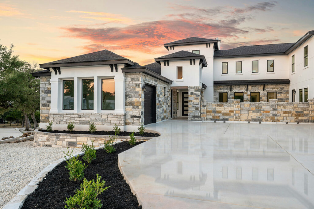 An exterior luxury home